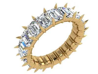 Emerald Eternity Ring 3779 3D print model