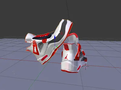Jordan sneakers shoes  Low-poly 3D model