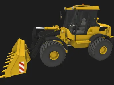 Wheel Loader Low-poly 3D model