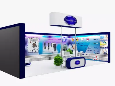  Booth Exhibition Stand a467b 3D model
