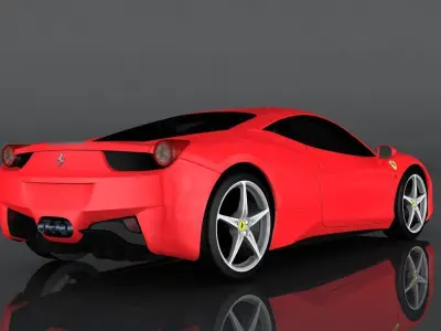 Ferrari 458 Italia Low-poly 3D model