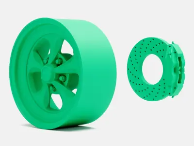 15x7 Keystone Klassic Wheel and Brake 3D print model