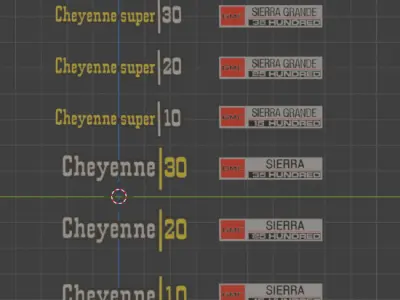 1973 - 1974 Squarebody Truck Fender Badges 3D model