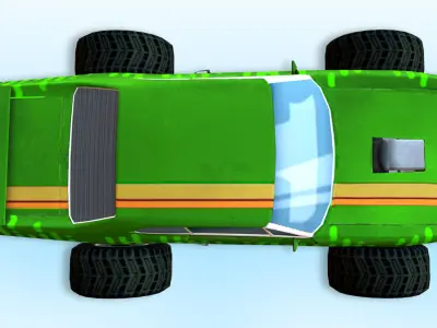 Green Monster Truck 3D model