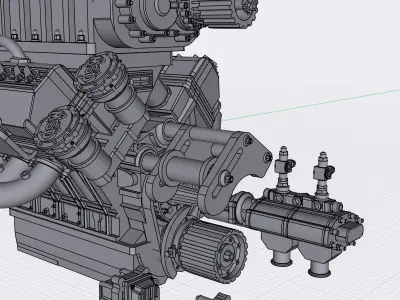 TOP FUEL Fuel Pump Waterman Racing Mega Bertha HEMI 3D print model