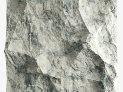 463-RockPanel piece of rock on wall 3D model