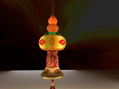 Chinese Palace Lantern 3D model 13