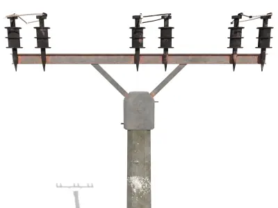 Electricity Pole 2 3D model