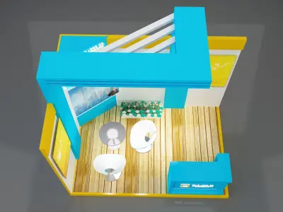 Booth Exhibition Stand a174  3D model