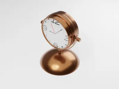 Retro Table Clock 3D model