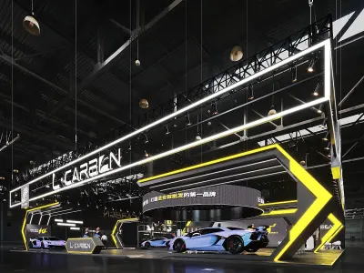 Exhibit design pavilion 3D model Low-poly 3D model 3D model