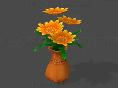FLOWER POT Low-poly 3D model