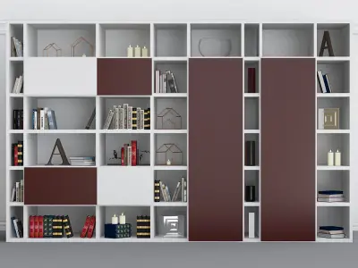 Wardrobe with decorative set 3D model