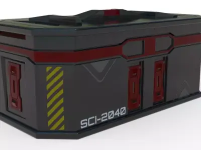 Sci-Fi Box Game Reay PBR Model Free low-poly 3D model