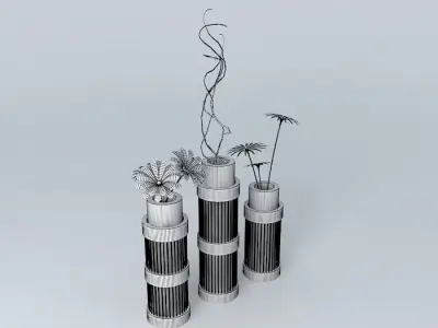 BAMBOO FLOWER VASE Free 3D model