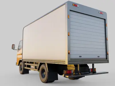 Mitsubishi fuso canter box truck 3D model