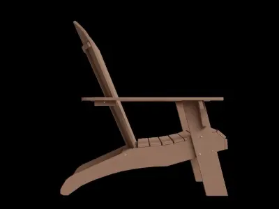 Polyteak King Size Adirondack Chair Low-poly 3D model