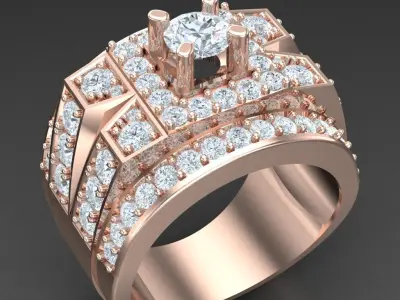 Luxury Men Rings Designs 4MR068 3D print model
