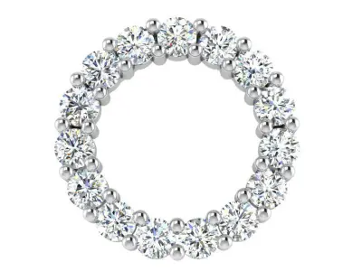 Circle Diamond Pendant 2912 3D print model