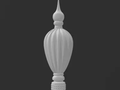 Fluted finial Sceptre 3D print model