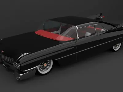 black classic car 3D model