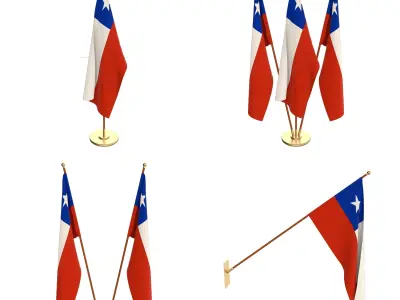 All South American Flag Packs 3D model