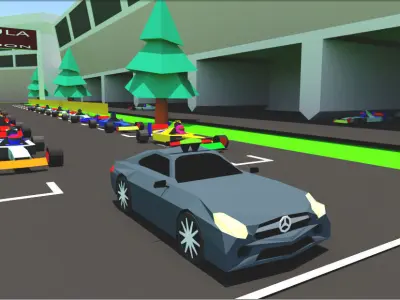 low poly formaula 1 car racer apk Low-poly 3D model