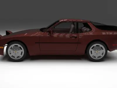 Porsche 944S w interior 3D model