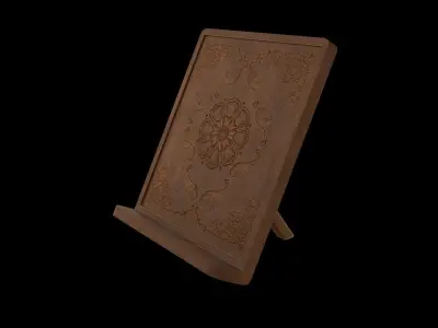 Antique Book Stand Low-poly 3D model