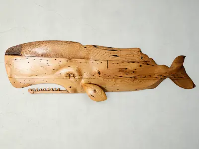Hand-Carved Sperm Whale 5 3D model