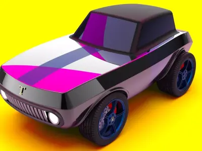 Fluvia car model Low-poly 3D model