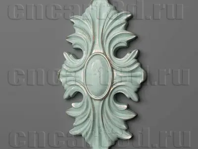 Rosette decorative wall plaque 3D print model