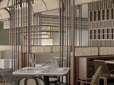 Restaurant Interior Design 3D model buy