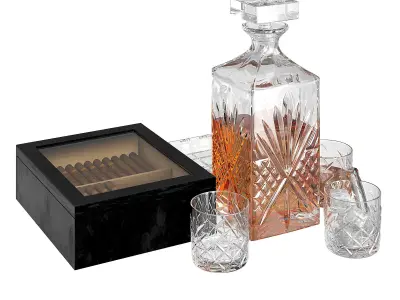 Whiskey And Sigars 3D model