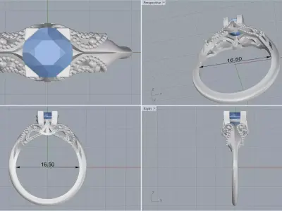 ring woman  3D print model 32