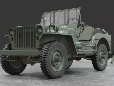 Jeep Wrangler Willy 1942 3D model