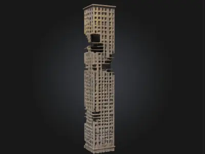 Twisted Tower  Surreal Spiral Structure for Fantasy Worlds 3D model