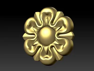 pattern CNC gold-plated sculpted wooden frame pattern 3D model  3D model