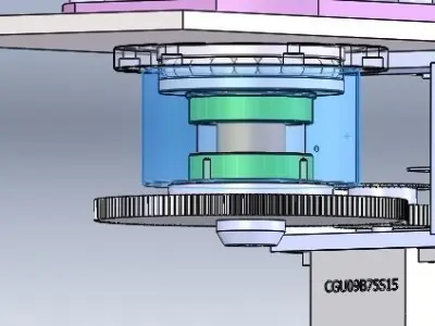 Double geardrive machine platform 3D model