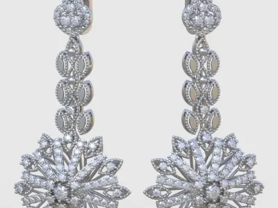 Earring 3D model 3D printable model 0226 9 Free 3D print model