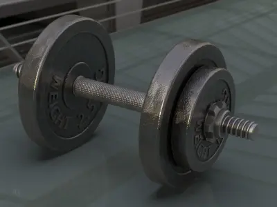 Dumbbell pair of dumbbells 3D model