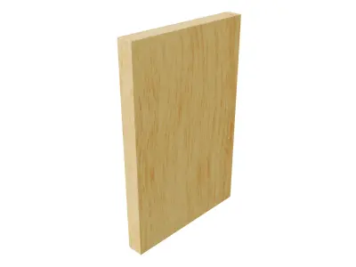 Wooden Deer Carved Board 3D model