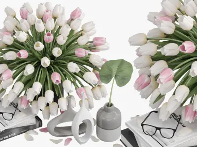 DECORATIVE SET TULIP  3D model
