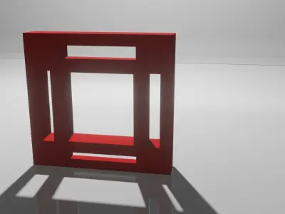 Brick Square Jaali Square 3D model