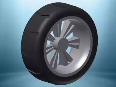 Car Wheel 3D print model get