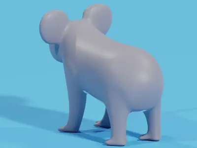 Cartoon Cute Koala 3D model