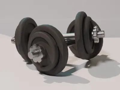 dumbell dumbbell Low-poly 3D model