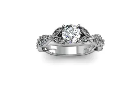 Vintage Engagement Ring 3D print model