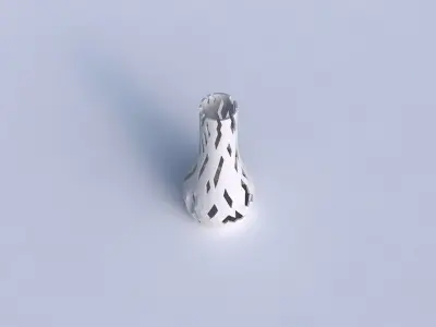 Vase curved 2 with cuts 3D print model