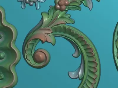 synthetic vintage flowersn3d 3D print model